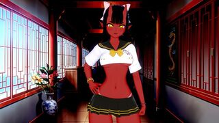 The succubus seduced the man and fucked him in her house