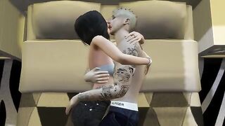 3D Hentai - Justin & Selena sex game in a Sims 4 world
