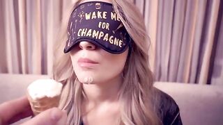 The beauty Dozza got lost and received a cumshot in her mouth