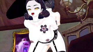 Alcina Dimitrescu gets banged doggy, handjobs and cum on face in Resident Evil Village Hentai