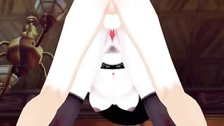 Alcina Dimitrescu gets banged doggy, handjobs and cum on face in Resident Evil Village Hentai