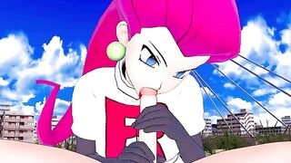 Jessie from Team Rocket fucks you in this anime POV scene