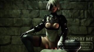 Nier Automata 2B sex compilation with sound, 2021 edition