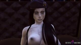 Extreme sex with a zombie girl who captured Ada Wong from Resident Evil