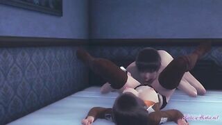 Attack on Titan Hentai - Mikasa cunnilingus and blowjob action
