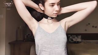 Schoolgirl gets ready for a painful BDSM casting