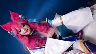 Spirit Blossom Ahri gets her pussy railed and ass pounded in this steamy scene