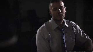 Shady reporter fucked Evelyn Claire in the office, a taboo thrill