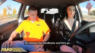 Fake driver's school instructor cheats with hot student in a car