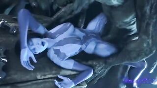 Cortana gets her pussy railed by every Spartan, here