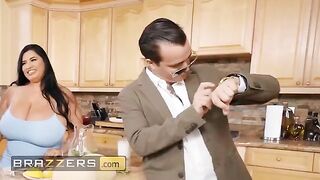 Two hungry pussies get a double-ended dildo and have passionate lesbian sex