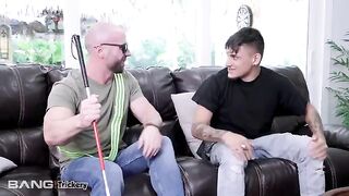 Blind guy tricks sexy Vienna Black into sex on camera