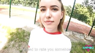 Girl received a bad mark from the teacher, so she had to fuck with him
