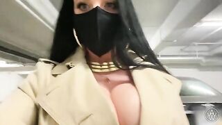 Busty brunette makes a sextape with her boyfriend in POV style