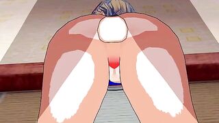 Hentai animation with Rebecca Bluegarden from Edens Zero in 3D style