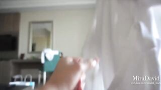 This girl knows how to relax on vacation. Massage + hard sex