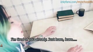 The schoolgirl was fucked in her ass by a teacher in a taboo encounter