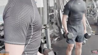 A girl was training with her personal trainer and got intimate accidentally