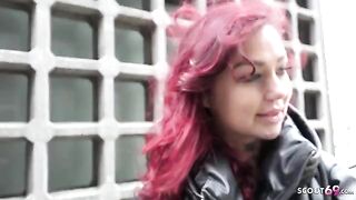 Redhead college teen Ria Red gets fucked raw by German scout in a hotel room