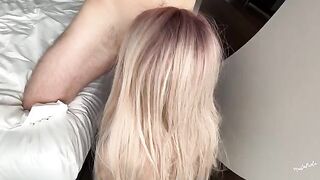 The guy came to the hotel room and fucked his girlfriend hard