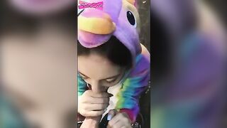 Ran up, got a blowjob, and received cum. Hot stuff!