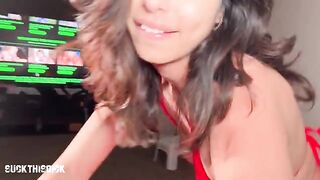 A casting with a sexy teen Latina, Reina Rae, getting fucked on camera