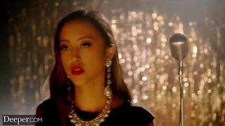The sultry singer Alexia Anders couldn't resist the impressive size of Anton