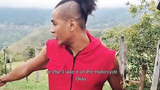 Mariana pays for car repair with her pussy on the public road