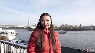 First rimjob and porn - Asia college girl Luna I gets picked up and fucked hard