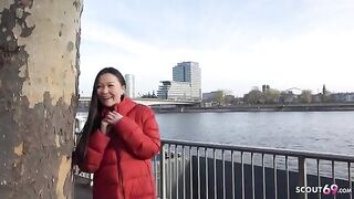 First rimjob and porn - Asia college girl Luna I gets picked up and fucked hard