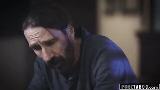 A stepdad demands sex from his stepdaughter Vanna Bardot in a taboo encounter
