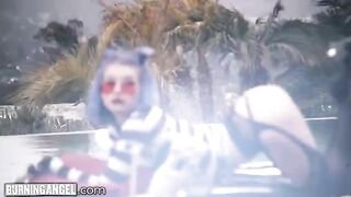Goth princess Arya Fae gets her butt gapped and screwed