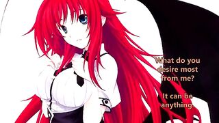 Rias welcomes her new servant - a steamy hentai JOI encounter