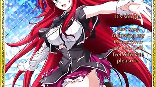 Rias welcomes her new servant - a steamy hentai JOI encounter