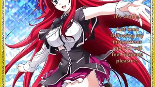 Rias welcomes her new servant - a steamy hentai JOI encounter