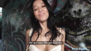 Natural beauty Asia Vargas offered her body for money on the streets in a daring setup