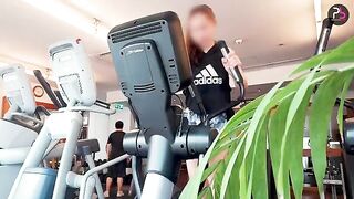 Fitness girl is too excited to have sex after doing exercises