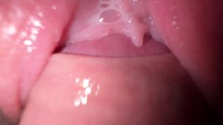 Guy fucks his stepsister and cum on her pussy in a steamy POV scene