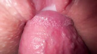 Guy fucks his stepsister and cum on her pussy in a steamy POV scene