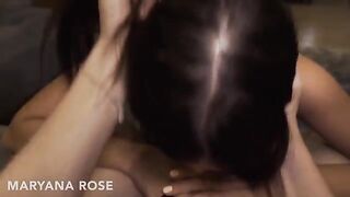 A friend taught Maryana Rose to fuck and deepthroat, showcasing her athletic prowess