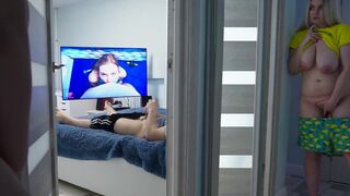 The stepdaughter continues her spying on her stepdad (Part 2)