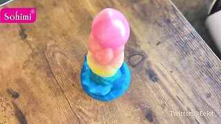 The man gave his girlfriend a dildo for the sake of their sex life