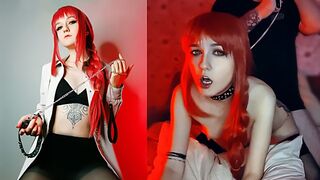 Makima lost control of her pet Chainsawman, a kinky cosplay scenario