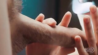 That's what a true cumslut should do with used condoms! Draining big fat loads in 4K close up