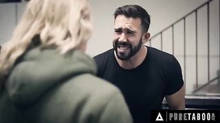 Homeless teen seeks revenge by fucking family man who helped her