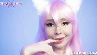 Kinky anal sex with a big black ass toy and creampie for Dirty Neko