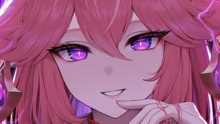 Yae Miko's feet fuck makes you cum in 5 minutes (Hentai JOI)