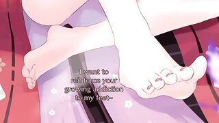 Yae Miko's feet fuck makes you cum in 5 minutes (Hentai JOI)