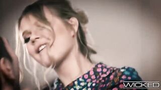 A southern comfort is given to a giggly and cute blonde babe in this steamy scene
