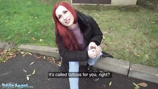 A Northern lass gets fucked hard by a stranger in a public spot